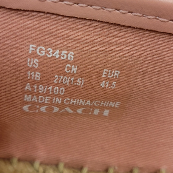 Coach Pink Floral Espadrilles size 11 - Picture 4 of 8
